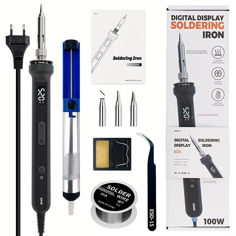 Elektronik Repair - 100W Digital Soldering Iron Kit Adjustable‑Temperature