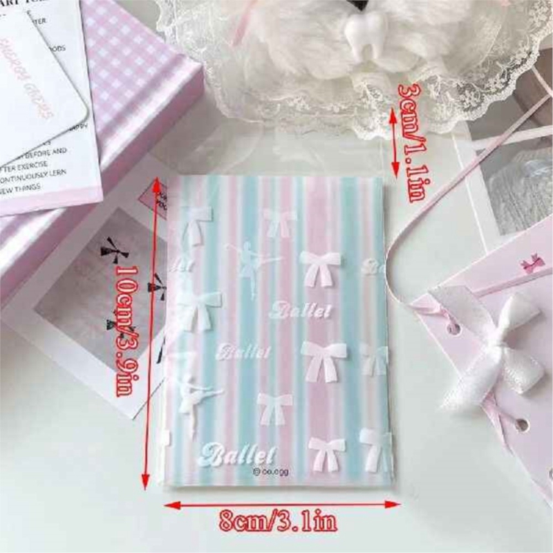 50Pcs Ballet Bow Pattern OPP S - Back Cover Adhesive ulasan dan harga
