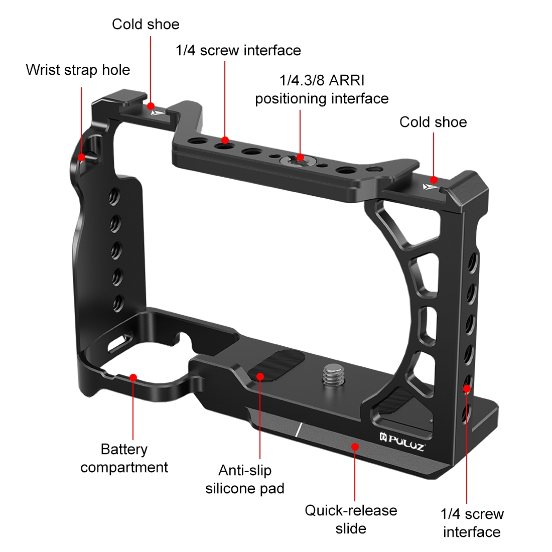 PULUZ Metal Camera Cage Expans - Sony Camera A6400 ulasan dan harga