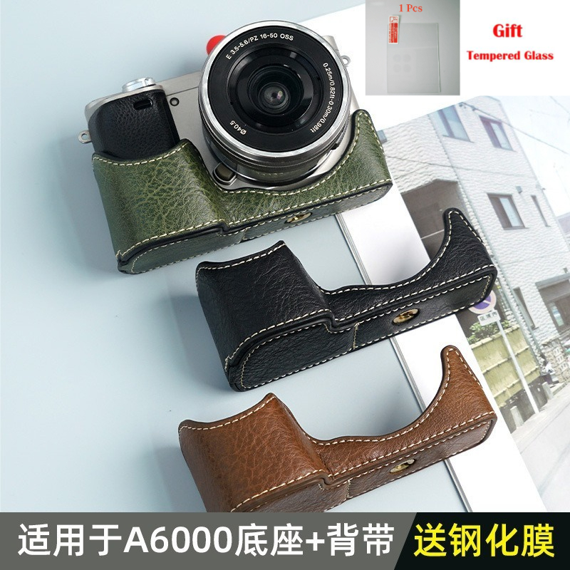 Camera Bag PU Leather Half Bod - Sony Camera A6400 ulasan dan harga