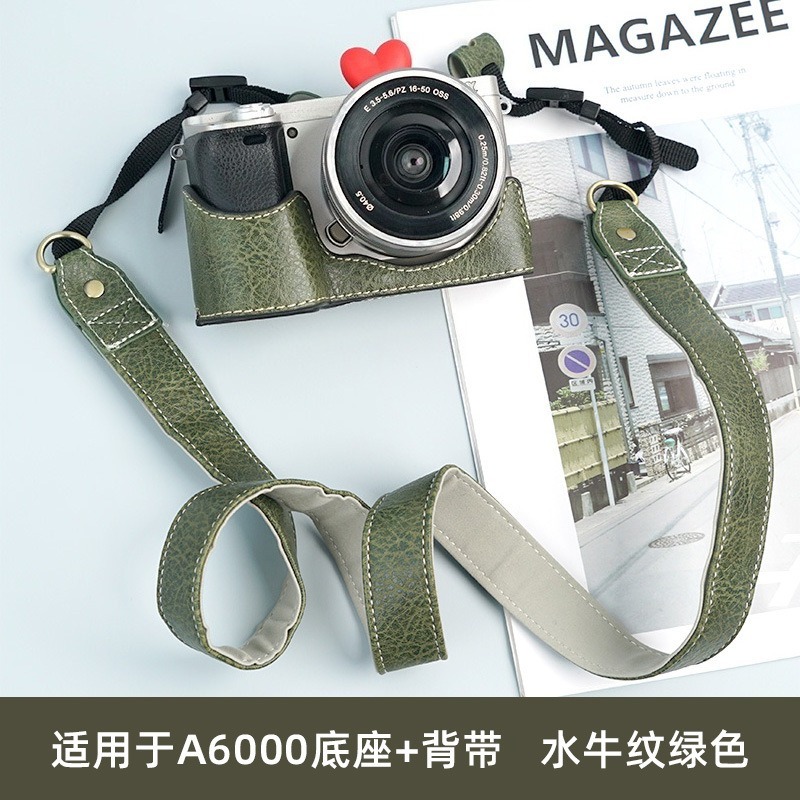 Camera Bag PU Leather Half Bod - Sony Camera A6400 ulasan dan harga