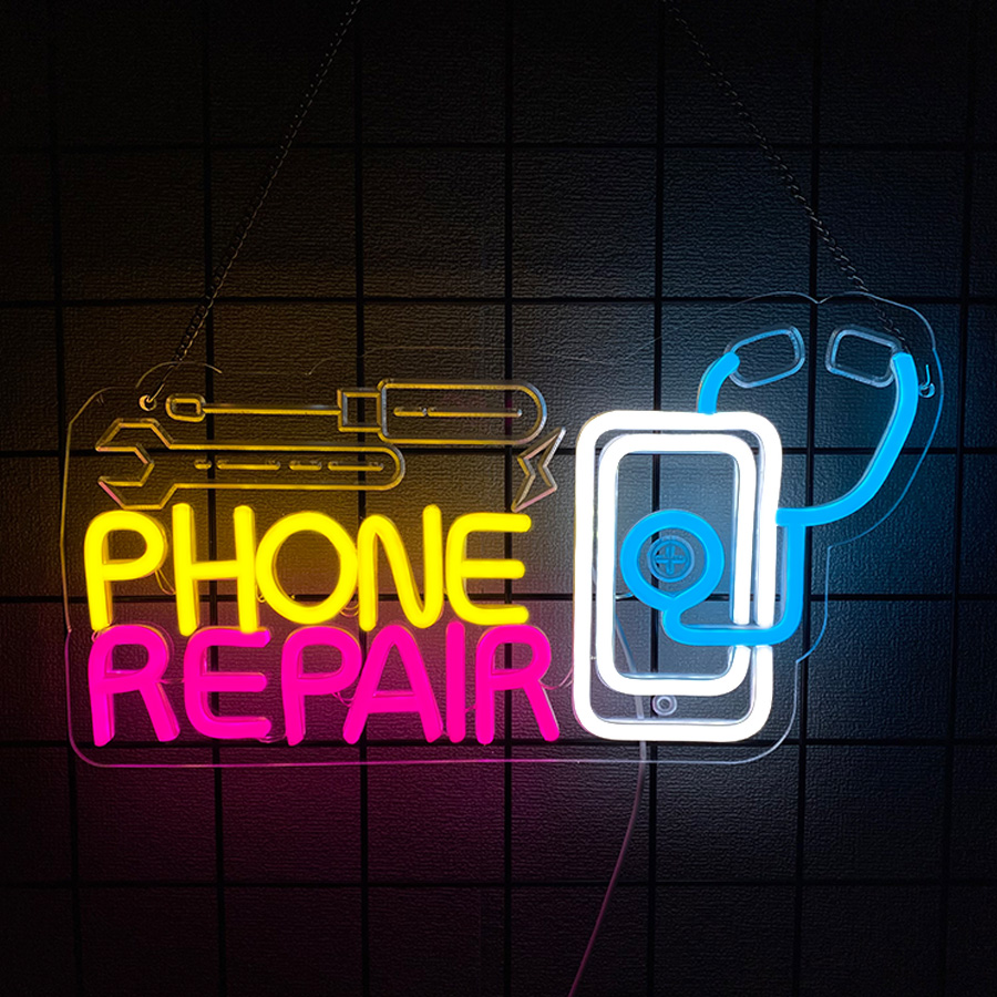 Phone Repair Neon Sign For Wal - Electronics Repair Shop ulasan dan harga
